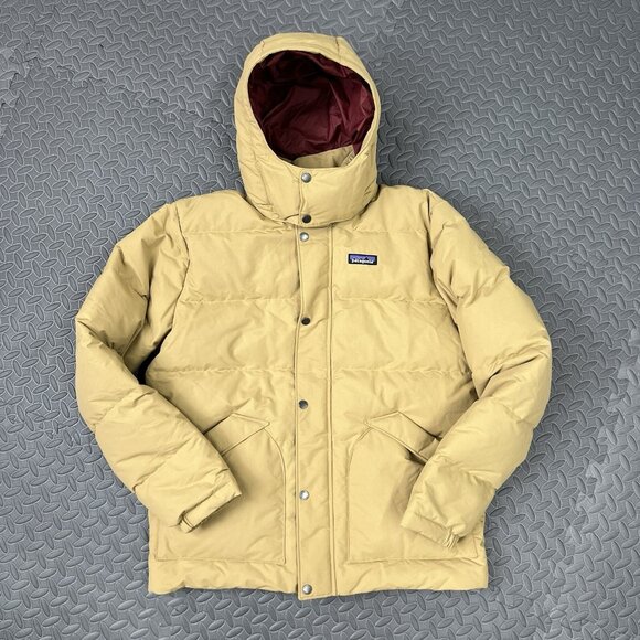 Patagonia Downdrift Jacket Size Small Mens Grayling Brown Full Zip Puffer $329